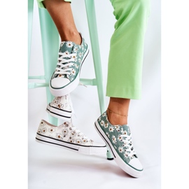 PS1 Sneakers Basse Da Donna Con Fiori Janey Green verde 1