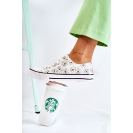 PS1 Sneakers Basse Da Donna Con Fiori Janey White bianco 1