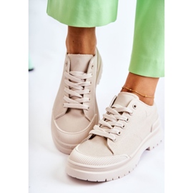 PS1 Sneakers da Donna in Tessuto Beige Chiaro Parossa 2