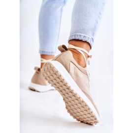 PG1 Scarpe sportive da donna in pelle scamosciata Beige Nayla 2
