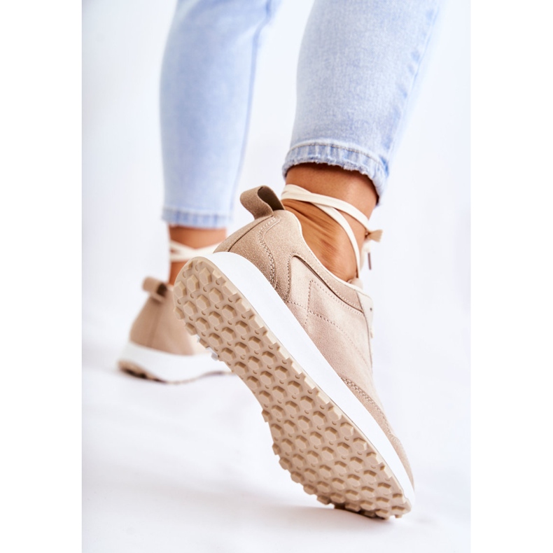 PG1 Scarpe sportive da donna in pelle scamosciata Beige Nayla 2