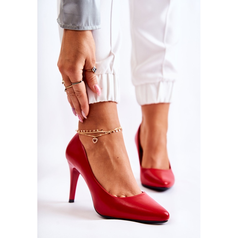 Sergio Leone Classici tacchi a spillo in pelle magicamente rossi rosso 1
