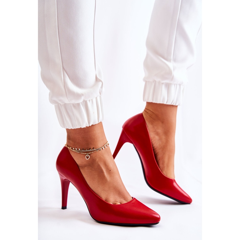 Sergio Leone Classici tacchi a spillo in pelle magicamente rossi rosso 2