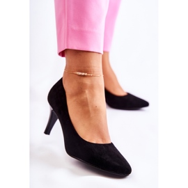 Sergio Leone Décolleté Classiche Da Donna In Camoscio Nero Semprella 2