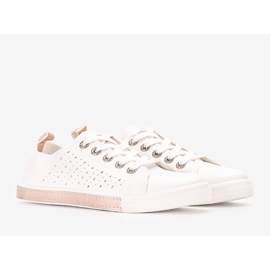 Sneakers bianche da donna Tuuri bianca d'oro 1