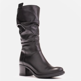 Marco Shoes Stivali in pelle nera 0812b-001-3 nero 1