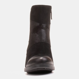 Marco Shoes Comodi stivali da donna in una combinazione di pelle fiore e nabuk nero 1