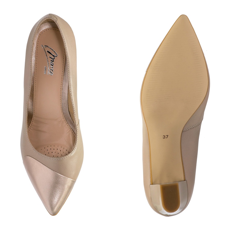 Marco Shoes Décolleté beige 1180P con punta platino 1