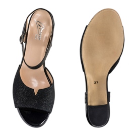 Marco Shoes Sandali neri 0624P in pelle interessante nero 1