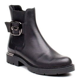 Marco Shoes Stivaletti Chelsea da donna Marco con fibbia e gomma nero 1