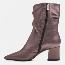 Marco Shoes Stivali alti da donna Marco con arricciatura marrone 1