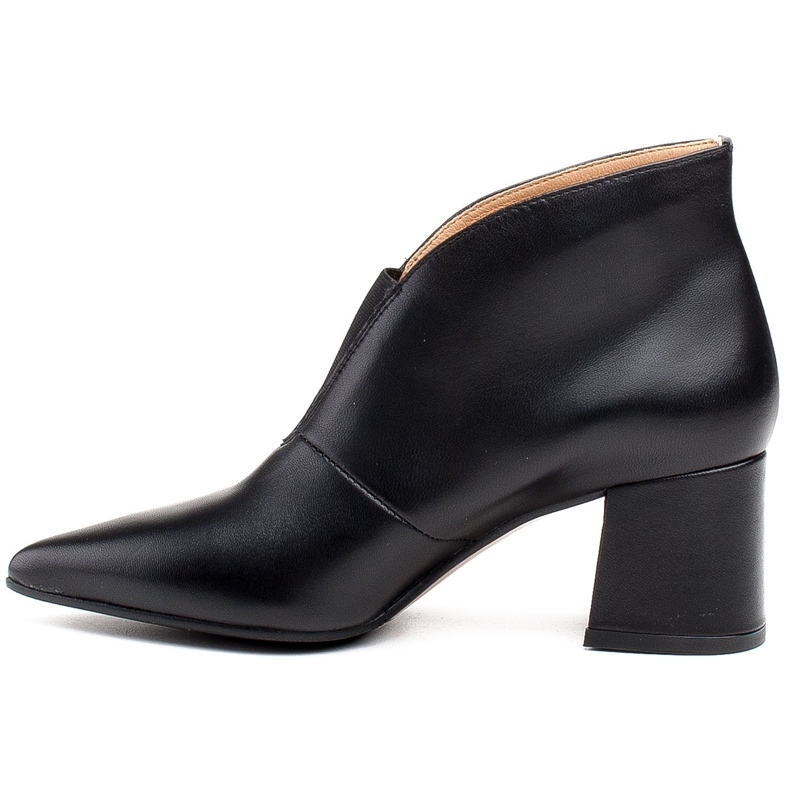 Marco Shoes 1460B stivaletti slim in pelle nera con tomaia in gomma nero 2