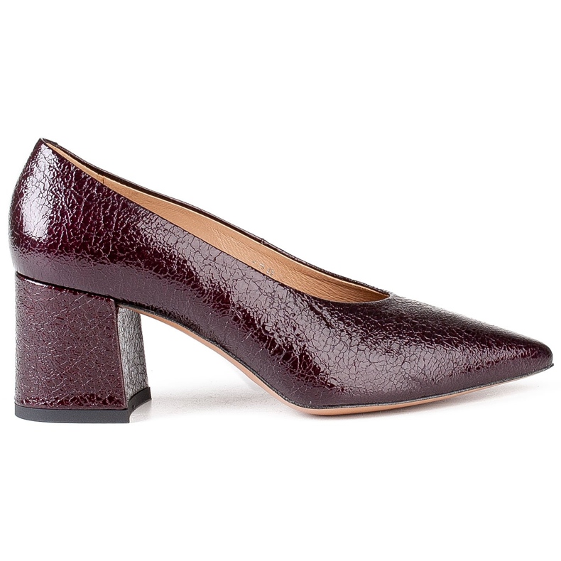 Marco Shoes Eleganti décolleté bordeaux in lacca rosso 2