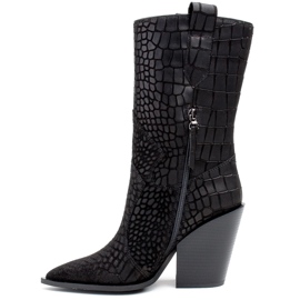 Marco Shoes Stivali Marco 1408K stivali texani con motivo animalier nero 1