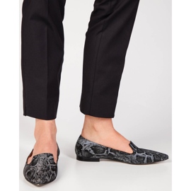Marco Shoes Signori di pelle di serpente nera nero 2