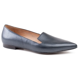 Marco Shoes Signori in pelle fiore liscia grafite grigio 1
