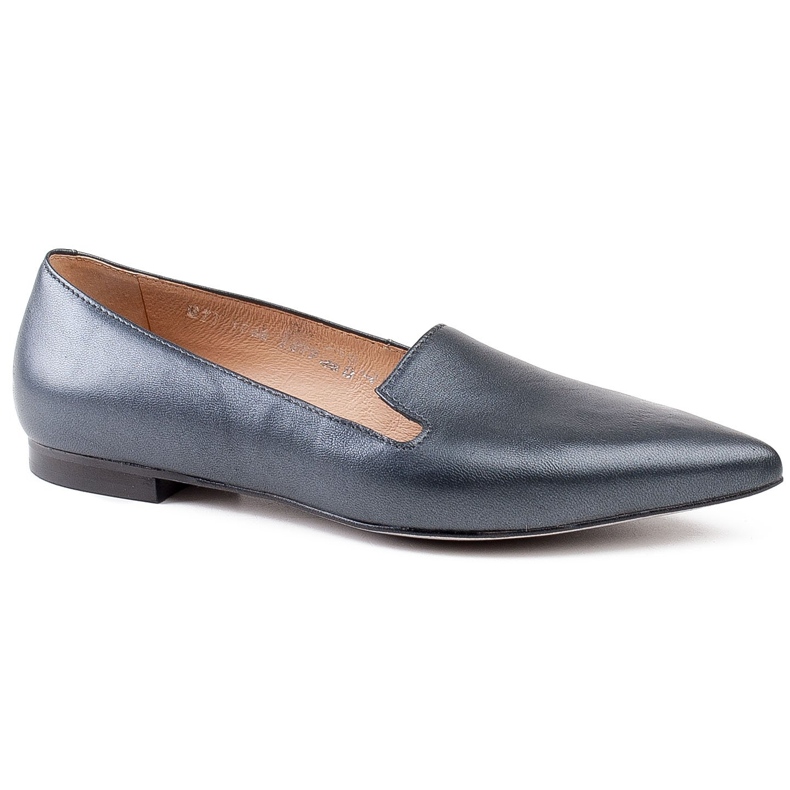 Marco Shoes Signori in pelle fiore liscia grafite grigio 1