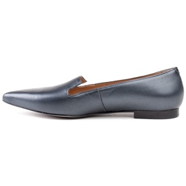 Marco Shoes Signori in pelle fiore liscia grafite grigio 2