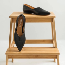 Marco Shoes Ballerine nere da donna Marco 1285P con cut-out nero 2