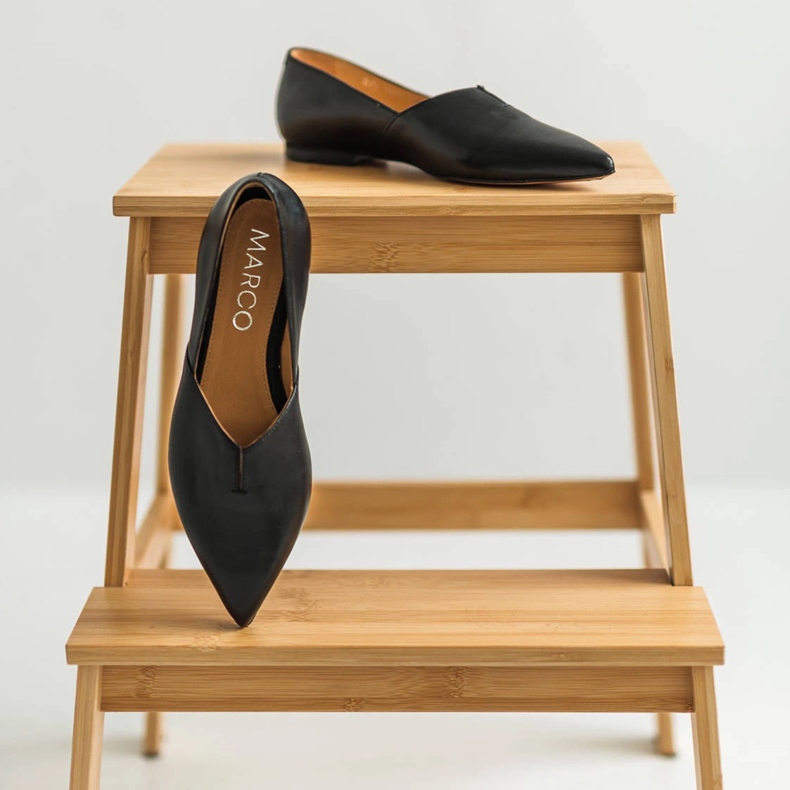 Marco Shoes Ballerine nere da donna Marco 1285P con cut-out nero 2