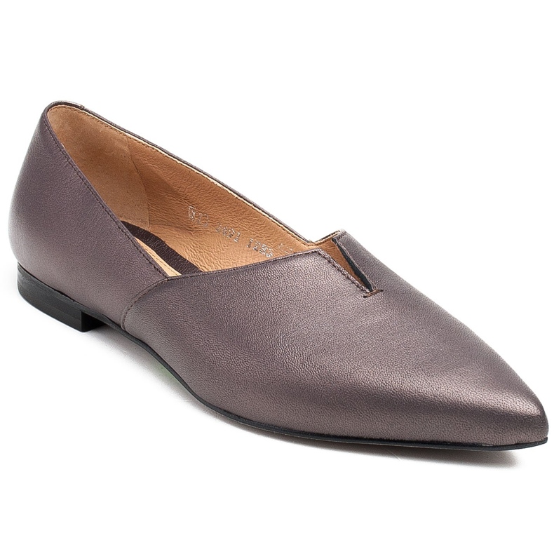 Marco Shoes Ballerine con cut-out in una tonalità di grigio caldo 1