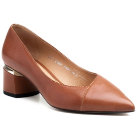 Marco Shoes Décolleté marrone 1450P Marco con oro nel tallone 1