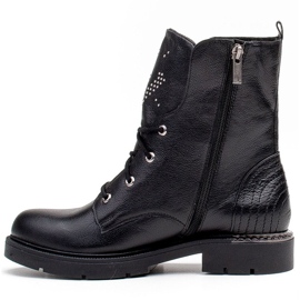 Marco Shoes Marco 1342B stivali da donna allacciati con getti e cerniera nero 2
