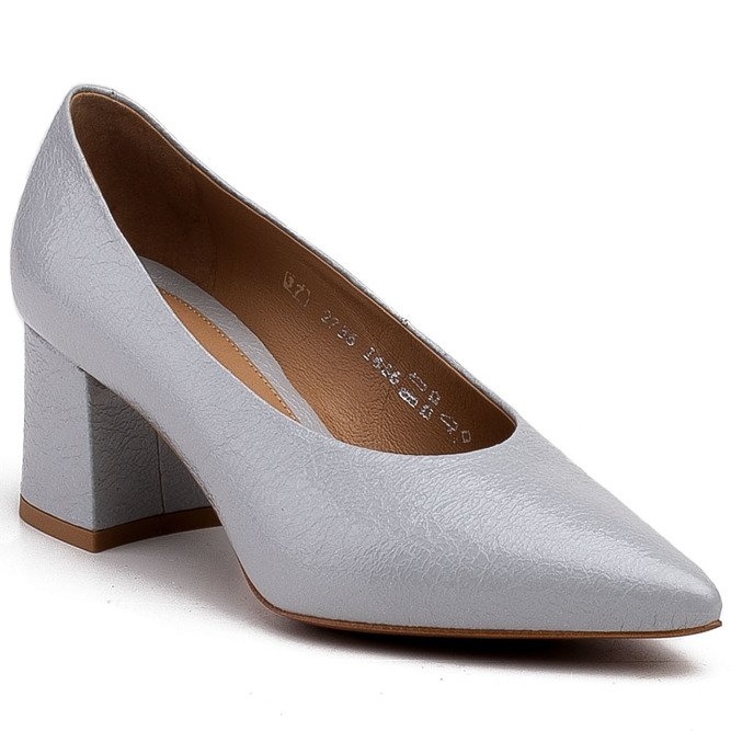 Marco Shoes Eleganti décolleté da donna realizzate in lacca color tortora grigio 1