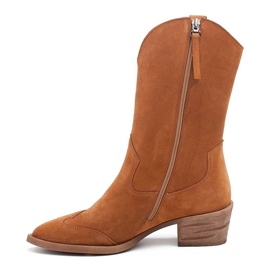Marco Shoes Stivali di rame realizzati in pelle scamosciata naturale marrone 2