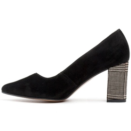 Marco Shoes Décolleté nere 1066P con tacco, fantasia pied de poule nero 2