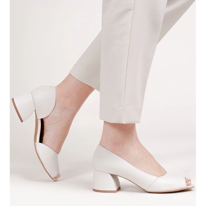 Marco Shoes Décolleté bianche in pelle 1505P bianca 2