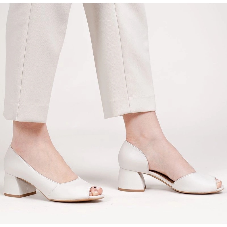 Marco Shoes Décolleté bianche in pelle 1505P bianca 1