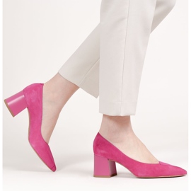 Marco Shoes Eleganti décolleté in camoscio rosa 1434P da donna 2