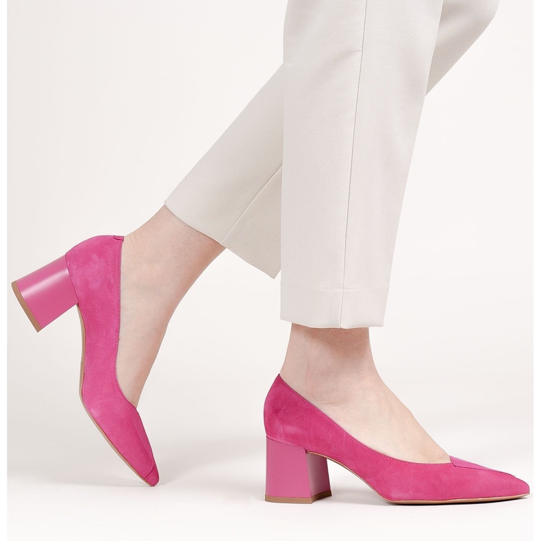 Marco Shoes Eleganti décolleté in camoscio rosa 1434P da donna 2