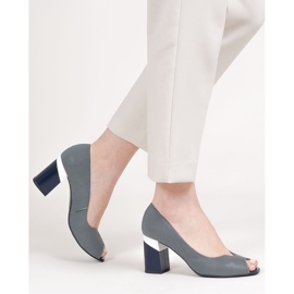 Marco Shoes Décolleté a righe 1636P blu navy 2