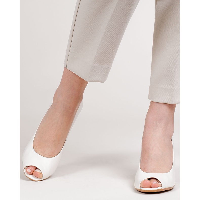 Marco Shoes Décolleté bianche 1519P con tacco 3D ambra bianco 2