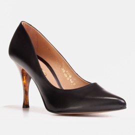 Marco Shoes Tacchi 1599P neri con tacco ambra nero 1