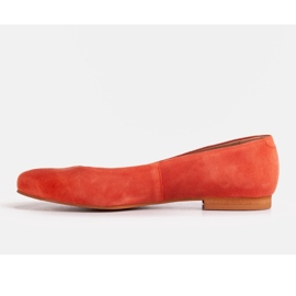 Marco Shoes Ballerine in pelle scamosciata arancia 1