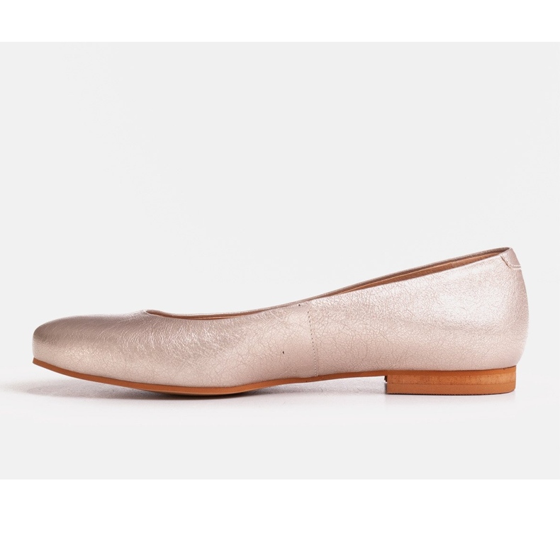 Marco Shoes Ballerine in camoscio platino naturale d'oro 1