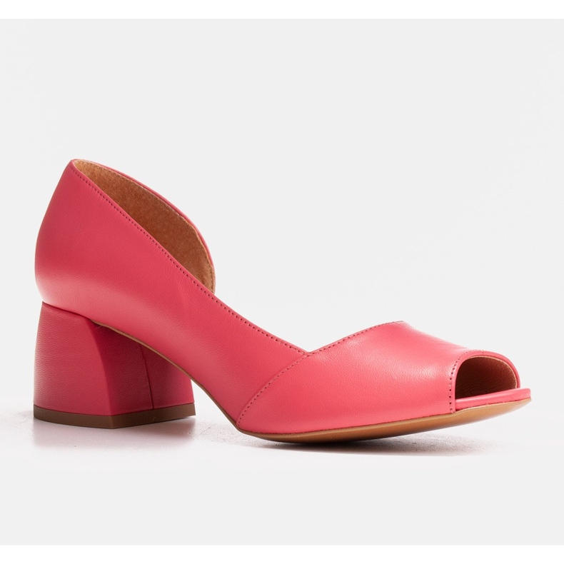 Marco Shoes Pompe con lato aperto rosso 1