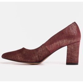 Marco Shoes Décolleté bordeaux 1527P in camoscio naturale rosso 1