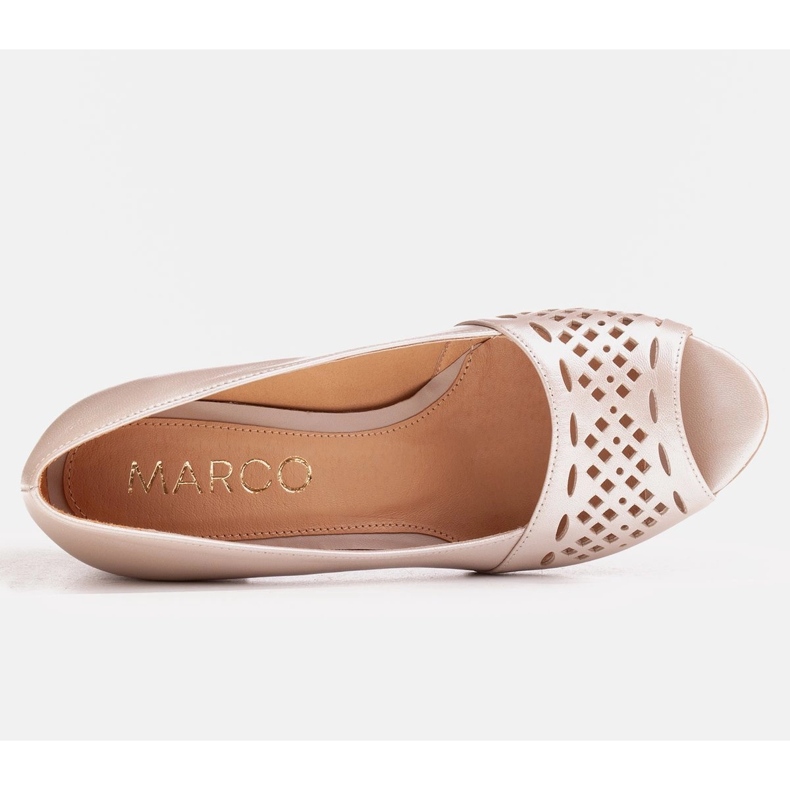 Marco Shoes Décolleté beige con davanti traforato decorativo 2