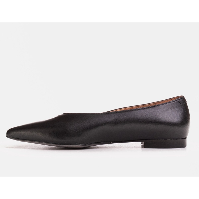 Marco Shoes Ballerine in pelle fiore nera nero 1
