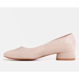 Marco Shoes Ballerine beige con decorazioni floreali 1