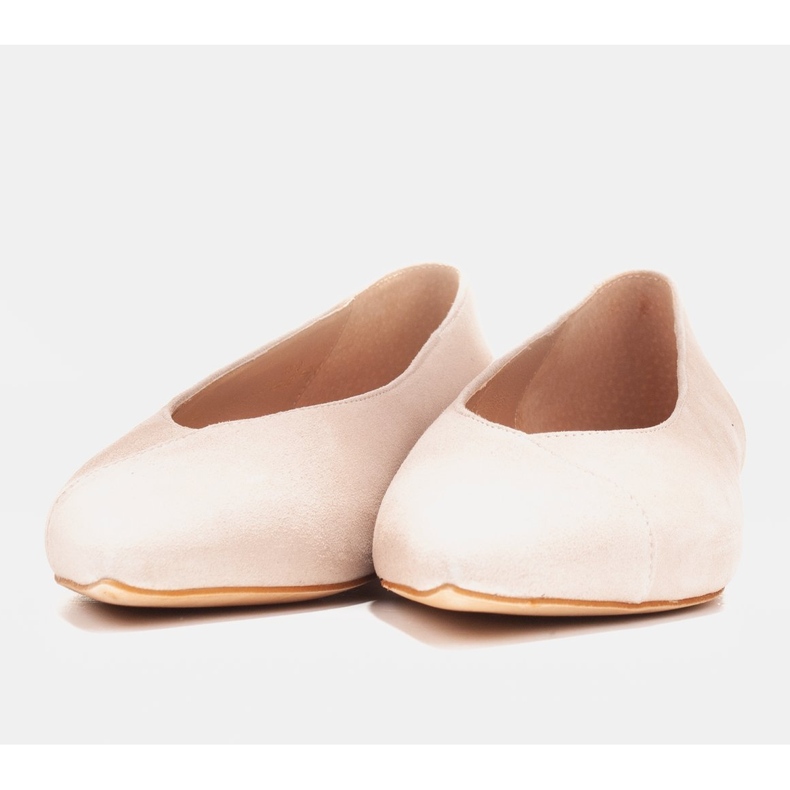 Marco Shoes Ballerine in camoscio naturale beige 1