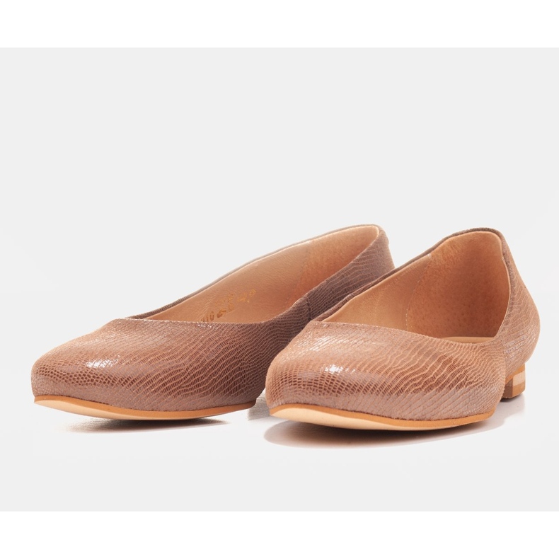 Marco Shoes Ballerine in pelle scamosciata marrone 1