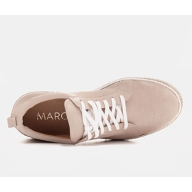 Marco Shoes Sneakers in camoscio annodate beige 1