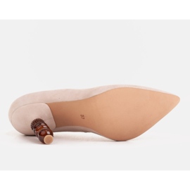 Marco Shoes Décolleté in camoscio beige con pietre 1