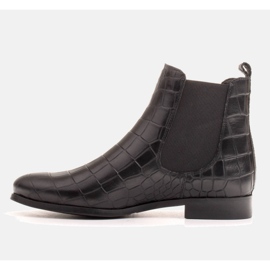 Marco Shoes Stivaletti bassi in pelle con gomma elastica nella tomaia nero 2