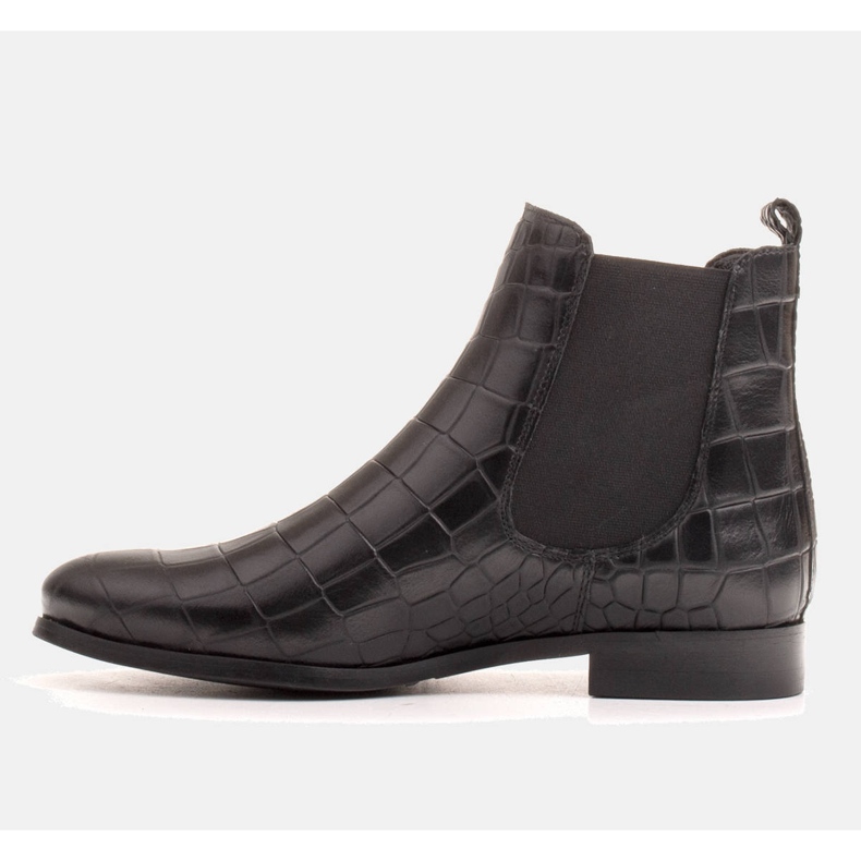 Marco Shoes Stivaletti bassi in pelle con gomma elastica nella tomaia nero 2